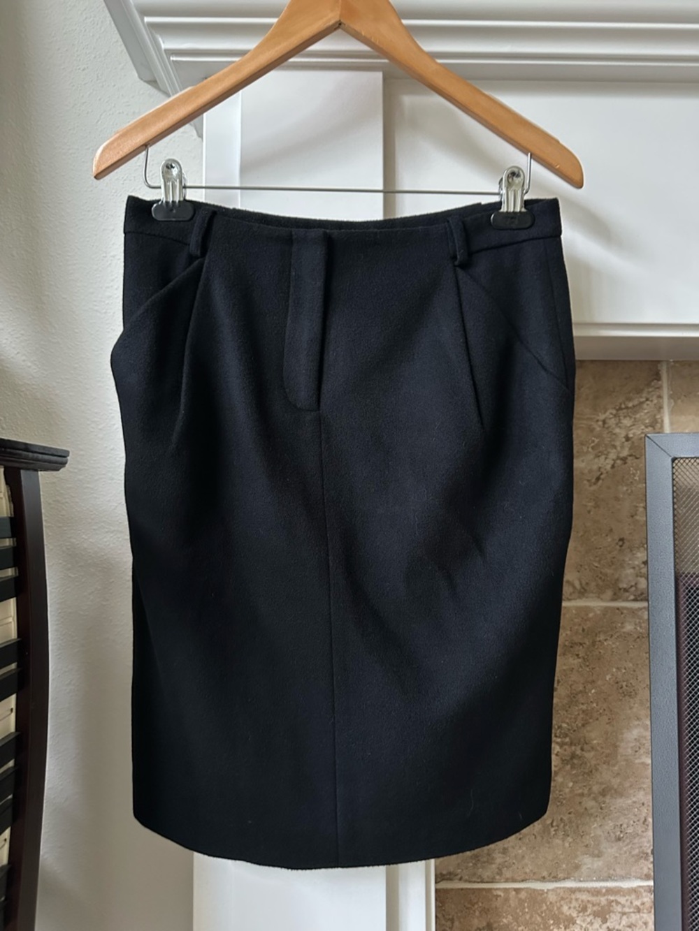 ❌ NO LONGER AVAILABLE | Unbranded Cashmere Pencil Skirt with Pockets, Sz 36